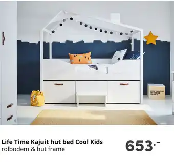 Baby & Tiener Life Time Kajuit hut bed Cool Kids rolbodem & hut frame aanbieding