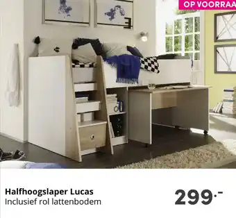 Baby & Tiener Halfhoogslaper Lucas Inclusief rol lattenbodem aanbieding