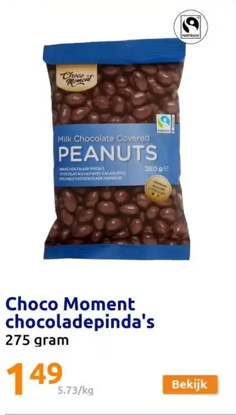 Action Choco Moment chocoladepinda's 275 gram aanbieding