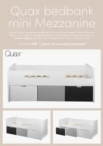 Baby & Tiener Quax bedbank mini MezzZanine aanbieding