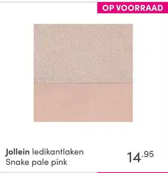 Baby & Tiener Jollein ledikantlaken Snake pale pink aanbieding