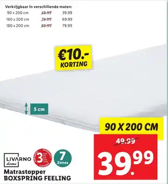 Lidl LIVARNO home Matrastopper BOXSPRING FEELING aanbieding