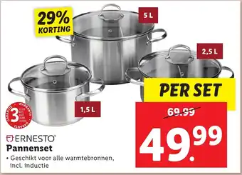 Lidl ERNESTO Pannenset aanbieding