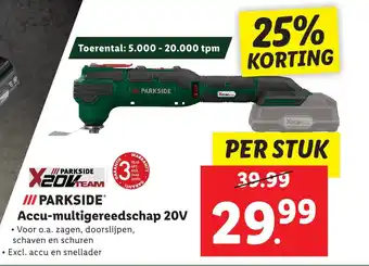 Lidl PARKSIDE Accu-multigereedschap 20V aanbieding