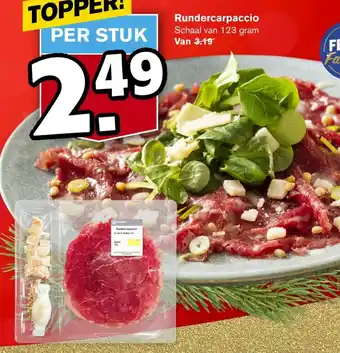 Hoogvliet Rundercarpaccio 123g aanbieding