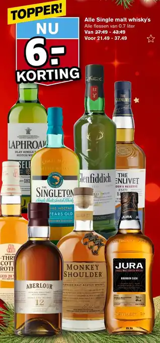 Hoogvliet Alle Single malt whisky's aanbieding