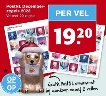 Hoogvliet PostNL December-zegels 2023 aanbieding