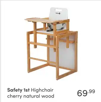 Baby & Tiener Safety 1st Highchair cherry natural wood aanbieding