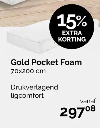 Beter Bed Gold Pocket Foam 70x200 cm aanbieding