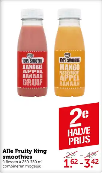 Coop Alle Fruity King smoothies aanbieding