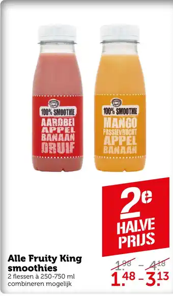 Coop Alle Fruity King smoothies aanbieding