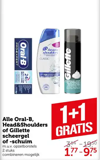 Coop Alle Oral-B, Head&Shoulders of Gillette scheergel of -schuim aanbieding