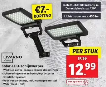 Lidl LIVARNO home Solar-LED-schijnwerper aanbieding