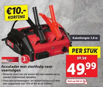 Lidl Acculader met starthulp voor voertuigen aanbieding