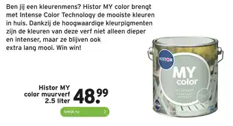 GAMMA Histor MY color muurverf 2.5 liter aanbieding