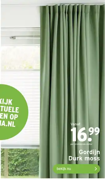 GAMMA Gordijn Durk moss aanbieding