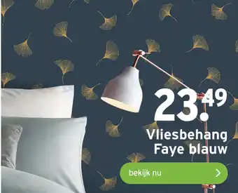 GAMMA Vliesbehang Faye blauw aanbieding