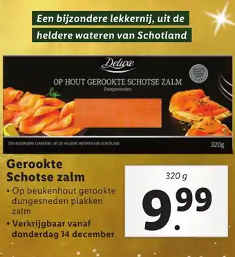 Lidl Gerookte Schotse zalm 320g aanbieding