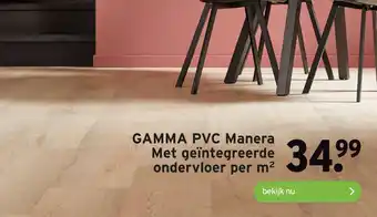 GAMMA GAMMA PVC Manera Met geïntegreerde ondervloer per m² aanbieding