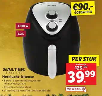 Lidl SALTER Hetelucht-friteuse aanbieding