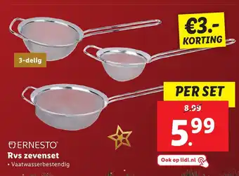 Lidl ERNESTO Rvs zevenset aanbieding