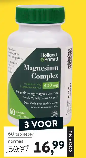 Holland & Barrett Holland&Barrett Magnesium Complex aanbieding