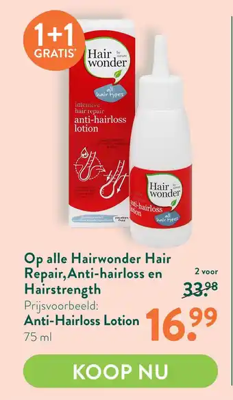 Holland & Barrett Op alle Hairwonder Hair Repair, Anti-hairloss en Hairstrength aanbieding