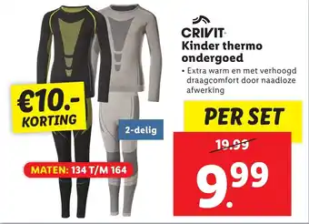 Lidl CRIVIT. Kinder thermo ondergoed aanbieding