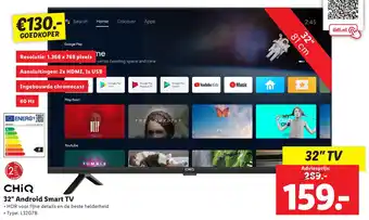 Lidl CHIQ 32" Android Smart TV aanbieding