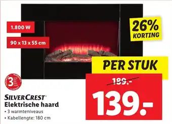 Lidl SILVERCREST Elektrische haard aanbieding