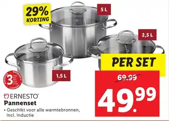 Lidl ERNESTO Pannenset aanbieding