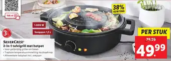 Lidl SILVERCREST 2-in-1 tafelgrill met hotpot aanbieding