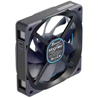 Conrad Seasonic magflow 1-fan kit pc-ventilator zwart (b x h x d) 124.2 x 120.4 x 26.6 mm aanbieding