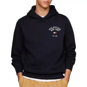 Plutosport Tommy hilfiger arched varsity hoodie heren aanbieding