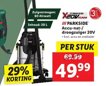 Lidl Accu-nat-/ droogzuiger 20V aanbieding