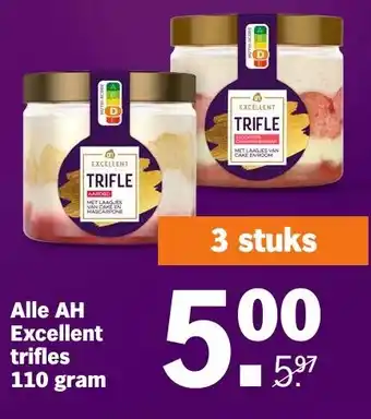 Albert Heijn Alle AH Excellent trifles 110 gram aanbieding