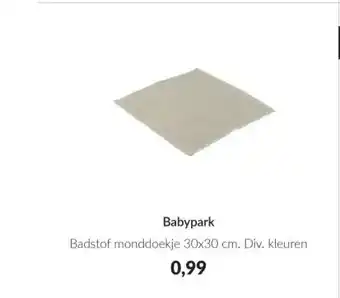 Babypark Babypark badstof monddoekje aanbieding