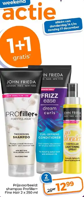 Trekpleister shampoo Profiller+ Fine Hair 2 x 250 ml aanbieding