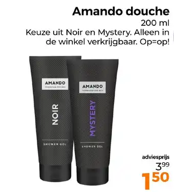 Trekpleister Amando douche aanbieding