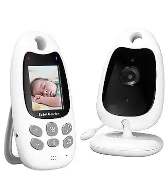 Amazon Zawaer babyfoon met camera, video-babymonitor, camera en audio, met vox-functie, babyfooncamera, draagbaar met 2,4 ghz interc aanbieding