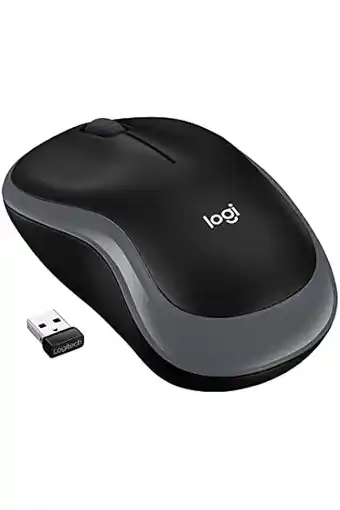 Amazon Logitech m185 draadloze muis, 2,4 ghz met usb-mini-ontvanger, batterijduur van 12 maanden, 1000 dpi optische tracking, tweeha aanbieding