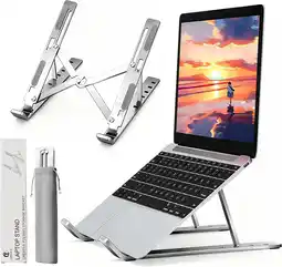 Amazon Aitodos laptopstandaard, aluminiumlegering, lichtgewicht, compact, opvouwbaar - ventilatie en koeling, 6 aanpassingen - lapto aanbieding