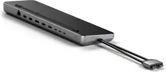 Amazon Satechi dual usb-c docking station en standaard, met 2 hdmi-poorten, display port, usb-c en usb-a datapoorten, 1 ethernetpoor aanbieding