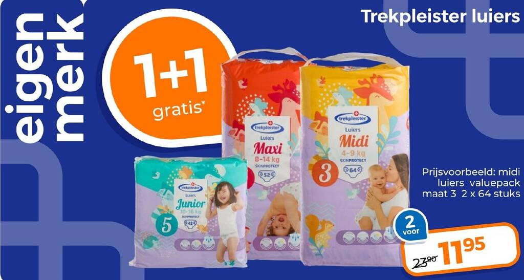 Trekpleister luiers aanbieding bij Trekpleister