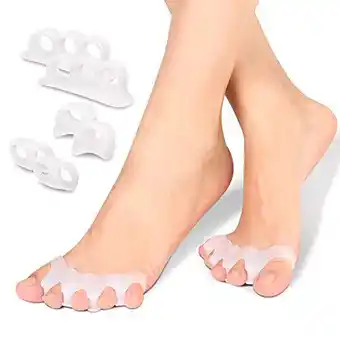 Amazon Gel toe separator, gel bunion corrector, silicone toe straighteners for bent toes, hammer toes, hallux valgus, claw toes, ove aanbieding