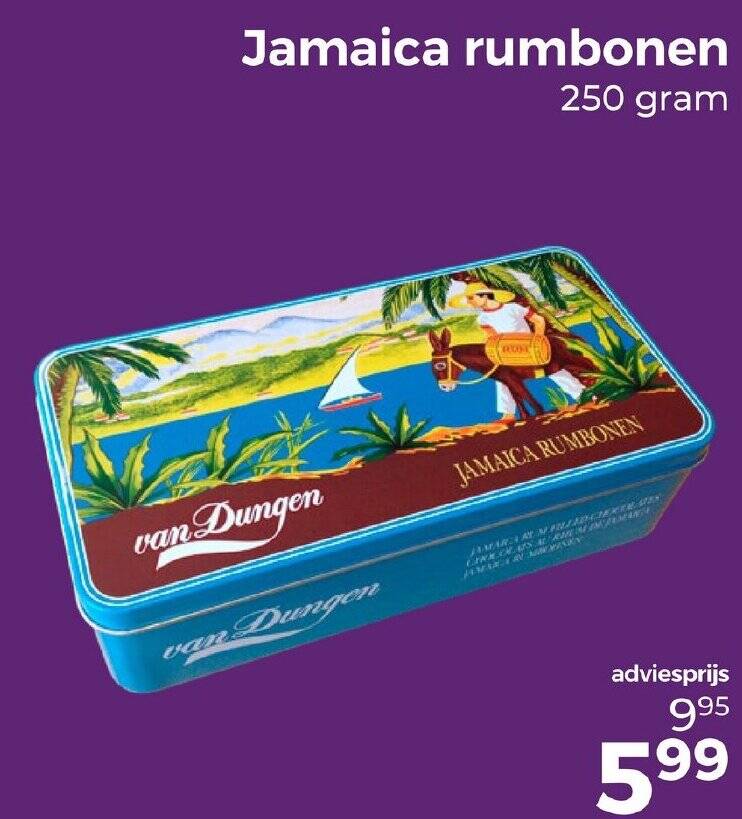 Jamaica rumbonen 250g aanbieding bij Trekpleister