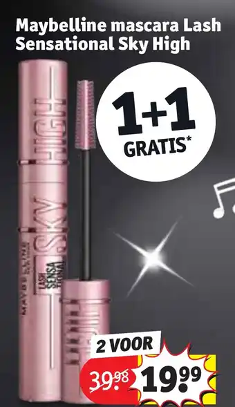 Kruidvat Maybelline mascara Lash Sensational Sky High aanbieding