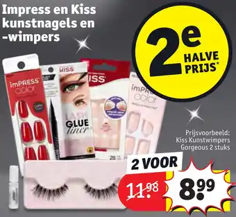 Kruidvat Impress en Kiss kunstnagels en wimpers aanbieding