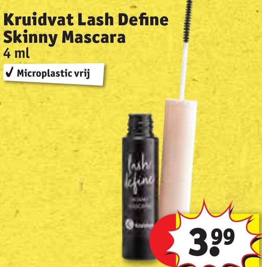 Kruidvat Lash Define Skinny Mascara aanbieding bij Kruidvat