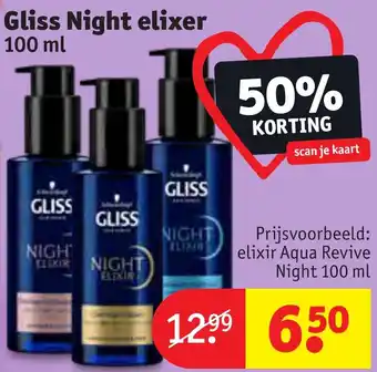 Kruidvat Gliss Night elixer 100 ml aanbieding